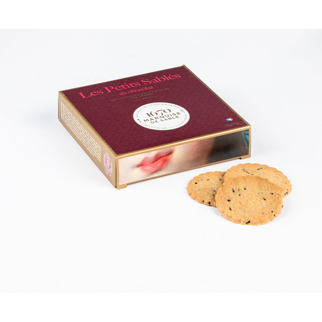 Chocolate chip shortbread cookies - 100g cardboard box