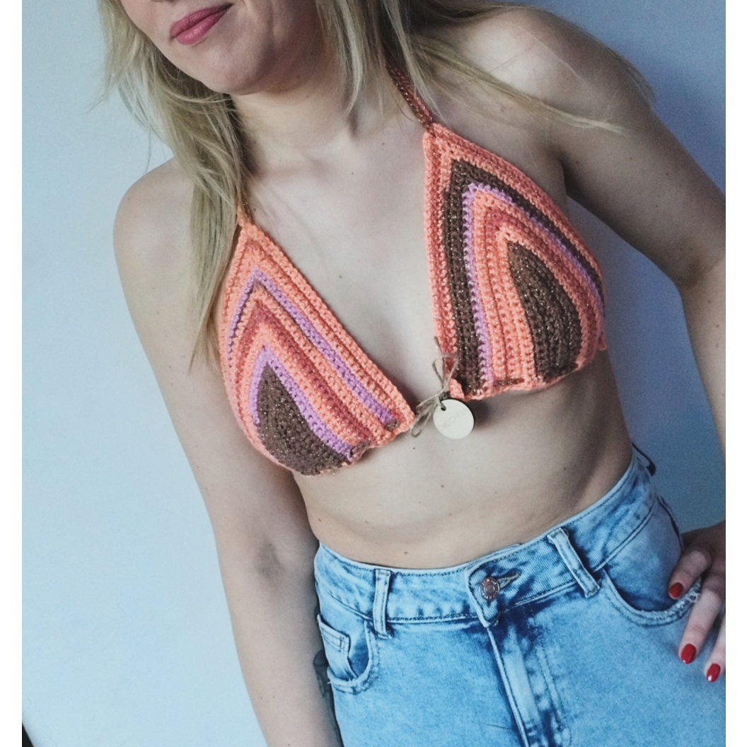 Kompletny pakiet DIY Naucz się szydełkować górę bikini