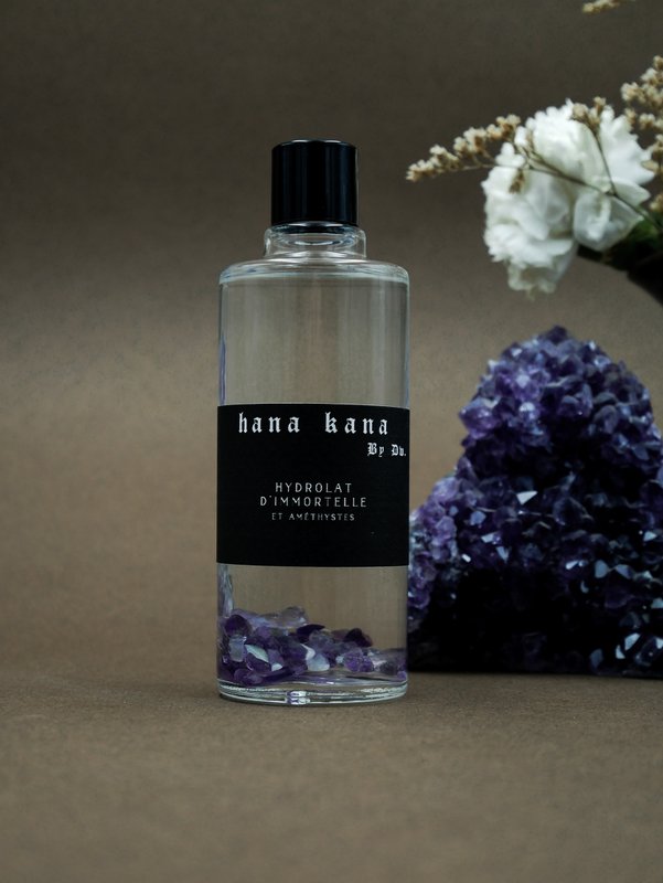 Immortelle hydrosol and amethysts