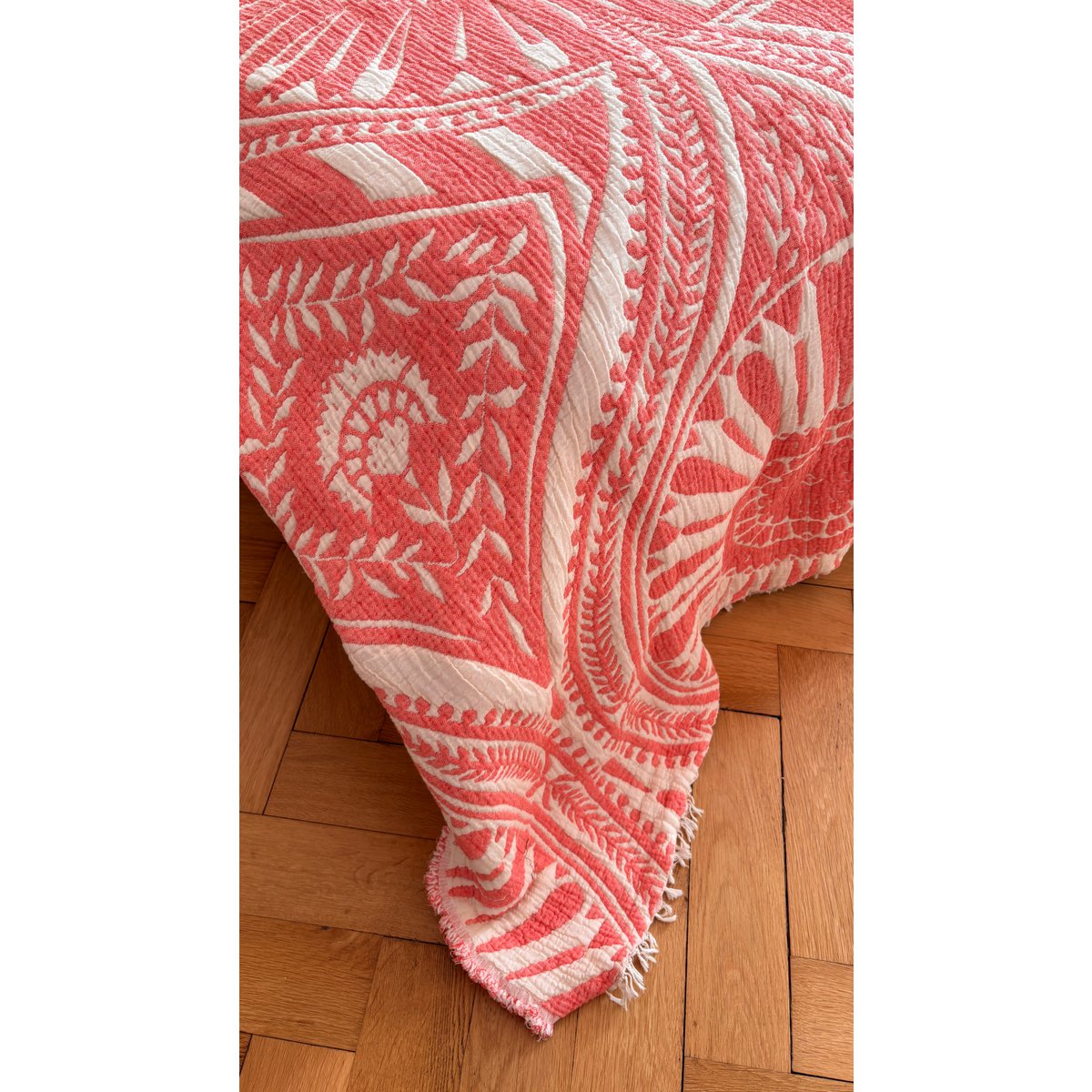 CALMA muslin blanket - coral - 2.20 x 2.30 m