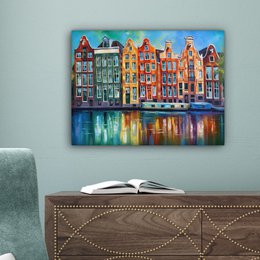 Canvas Painting - Wall Decoration Amsterdam - Oil - Grease - Painting - Art - Wall Decoration Living Room - Bedroom Decoration - Room Accessories - Canvas Paintings