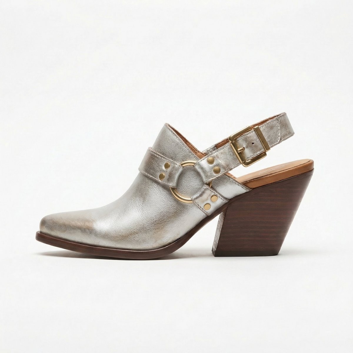 Deva Silver Mules