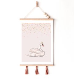 Swan poster, ballet poster, ballerina poster, ballet print, ballet poster, girls room poster, girls nursery poster, pink girls room decor