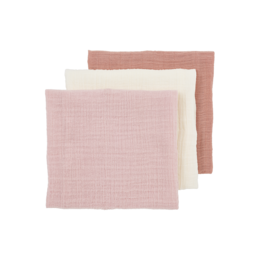 Hydrophilic cloths pre-washed Soft Rose/Rose/Natural 20x17cm - 3-Pack
