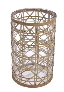 Lantern glass/wickerwork