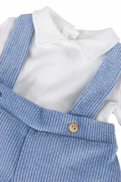 Conjunto bebé niño pana, peto y top