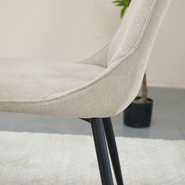 Chaise de salle à manger Giselle [lot de 2] [tissu lin]