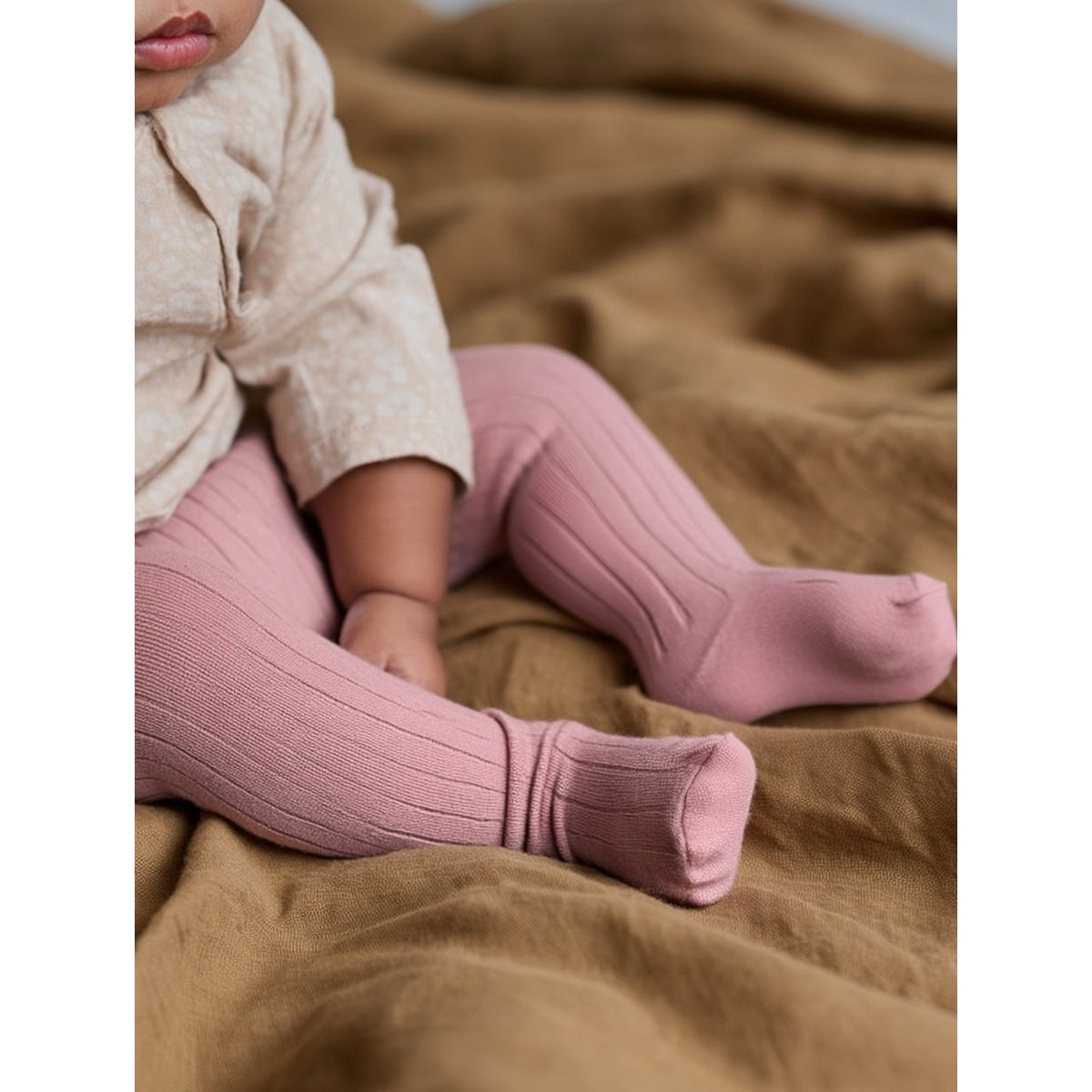 Wollen baby- kindermaillot - Merinowol - Coral