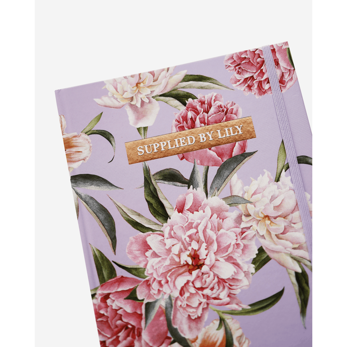 Bullet Journal in luxuriösen lila Blumen