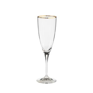 Sensa - Dwarsfluit met gouden rand 220 ml - CFV0076-CGD - Helder met gouden rand