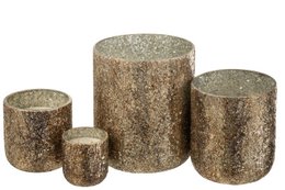 Candela profumata J-Line Luxuria - Cookie Crunch - vetro - bronzo - XL - 120U