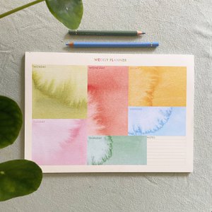 Weekly planner, DIN A4, graphic, colorful, simple schedule