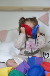 Tęczowy worek fasoli, tęczowy worek fasoli sensorycznej, tęczowy kirschkernkiss