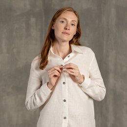 Camicia a maniche lunghe in lino Rebeca