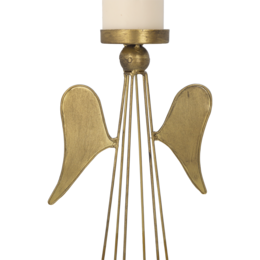 Golden angel metal candle holder h 37 d 12 cm