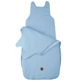 SAC DE NOUS NOUS EN MOUSSELINE BIO TOG Bleu Bébé M