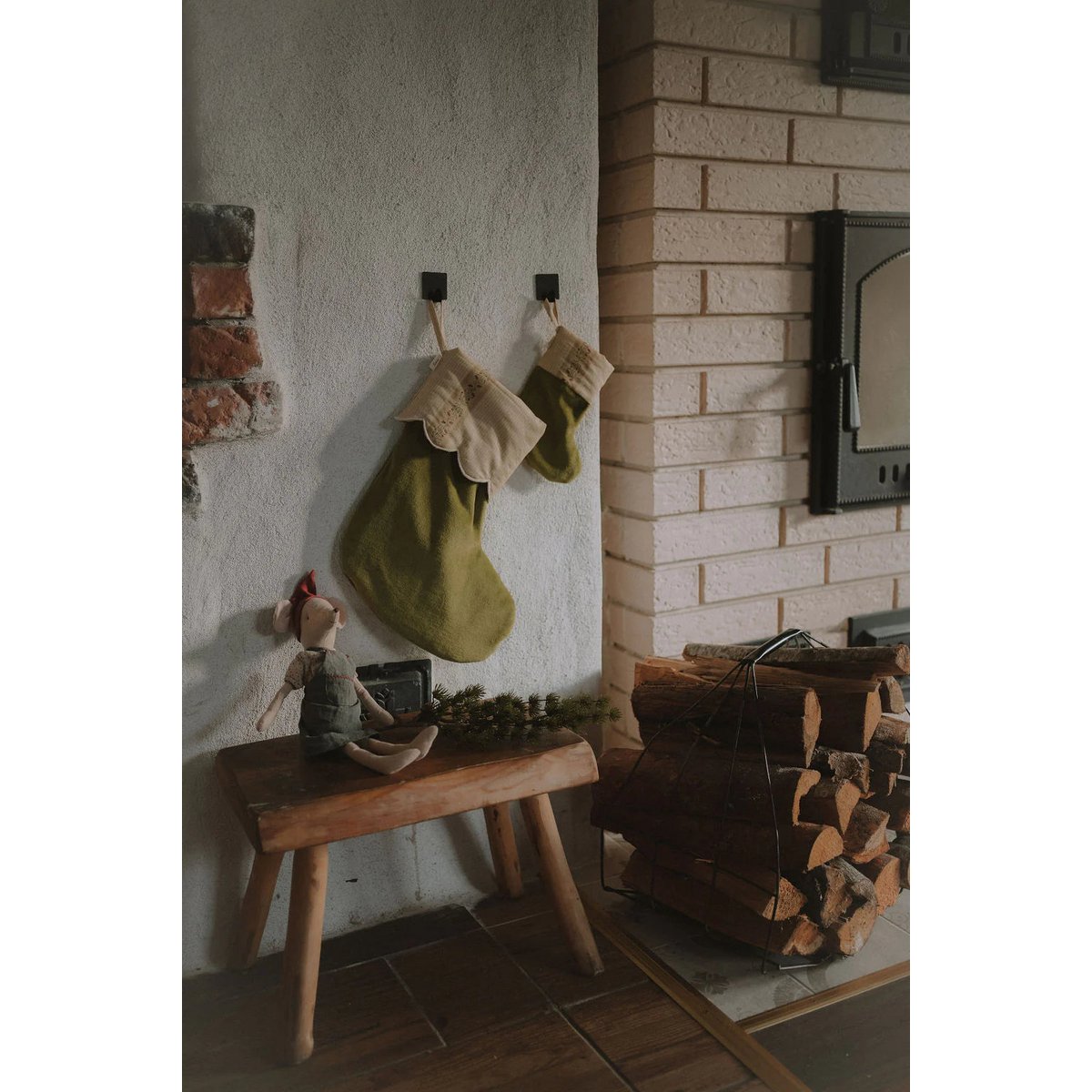 TISU Christmas Stocking, Olive
