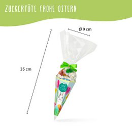 Cono di zucchero Buona Pasqua Mix di caramelle colorate