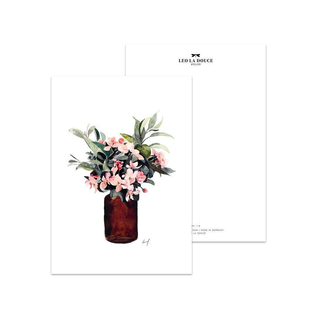 Postal - Ramo de Hortensias