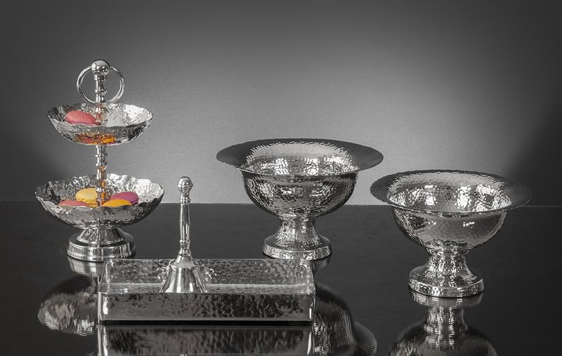 Metallkerzenhalter, Goldfarbe, Höhe 23 cm, decosiluet