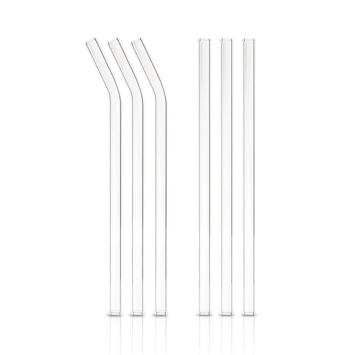 Glas Strohhalme, 6er Set