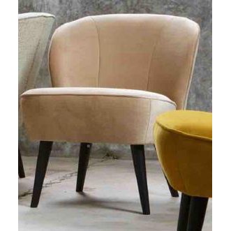 POLYESTER WOOD ARMCHAIR 60X70X78 VELVET MB206604