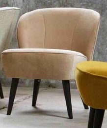 BUTACA POLIESTER MADERA 60X70X78 TERCIOPELO MB206604