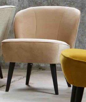 POLYESTER WOOD ARMCHAIR 60X70X78 VELVET MB206604