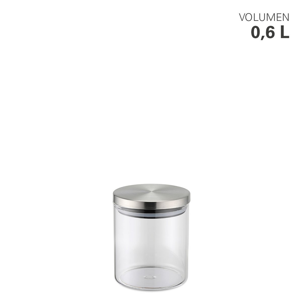 Storage jar made of borosilicate glass 600 ml