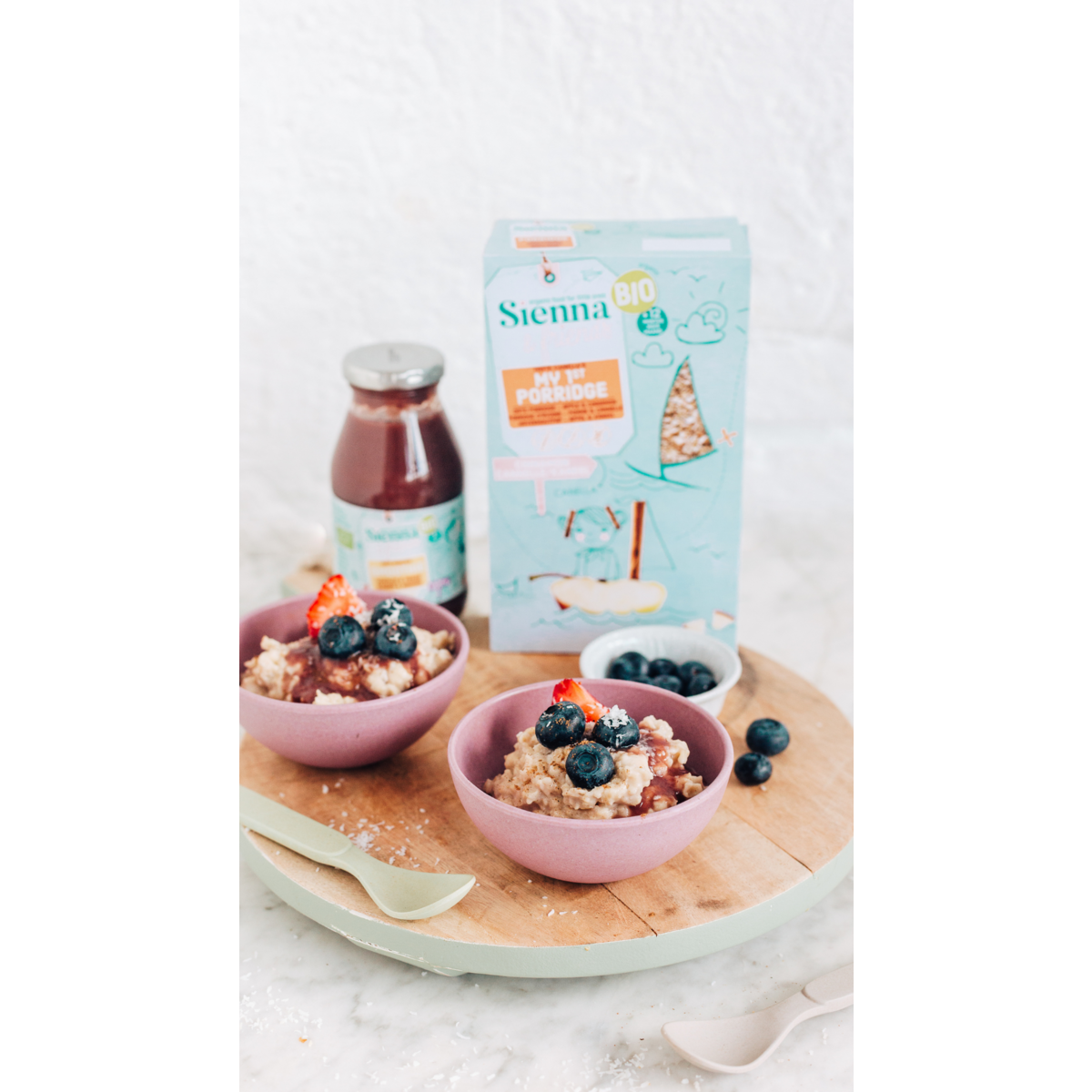ORGANIC OAT PORRIDGE WITH APPLES AND CINNAMON - GLUTEN FREE - NO ADDED SUGAR - FROM 12 MONTHS - 200G