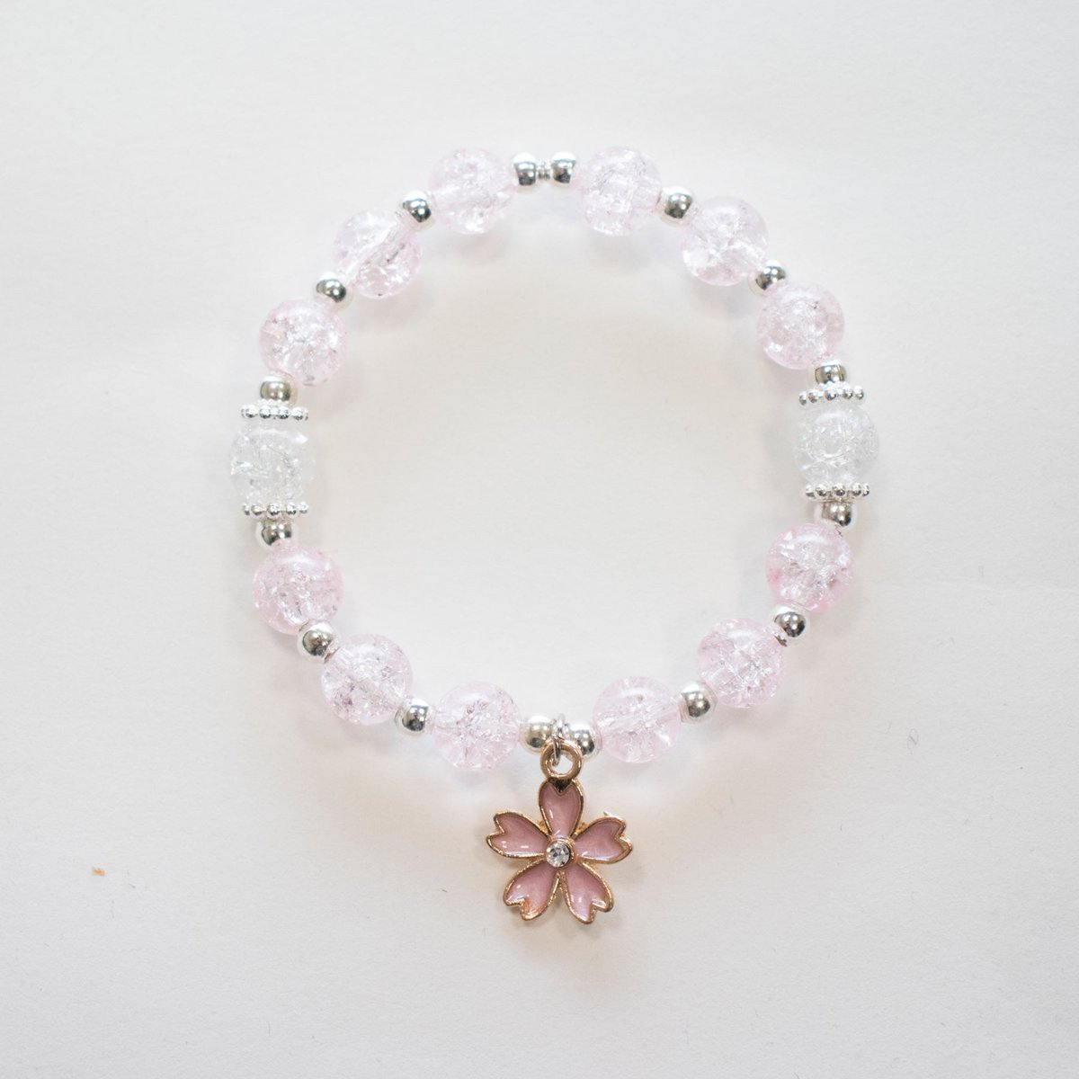 Pulsera de cuentas - Peonía rosa