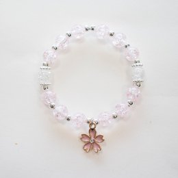 Pulsera de cuentas - Peonía rosa