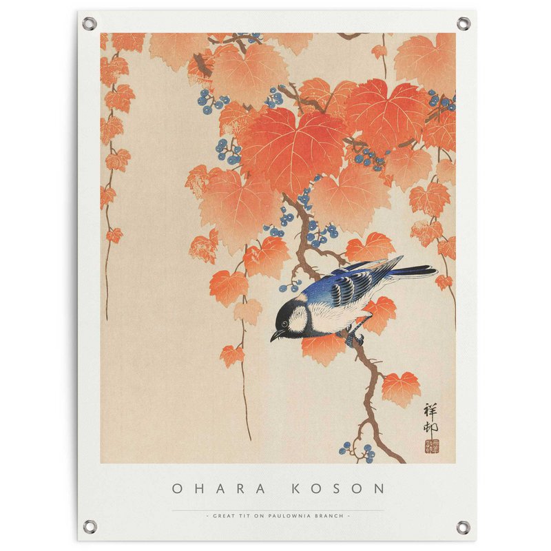 Tuinposter Tuinposter Ohara Koson - Cinciallegra 80x60