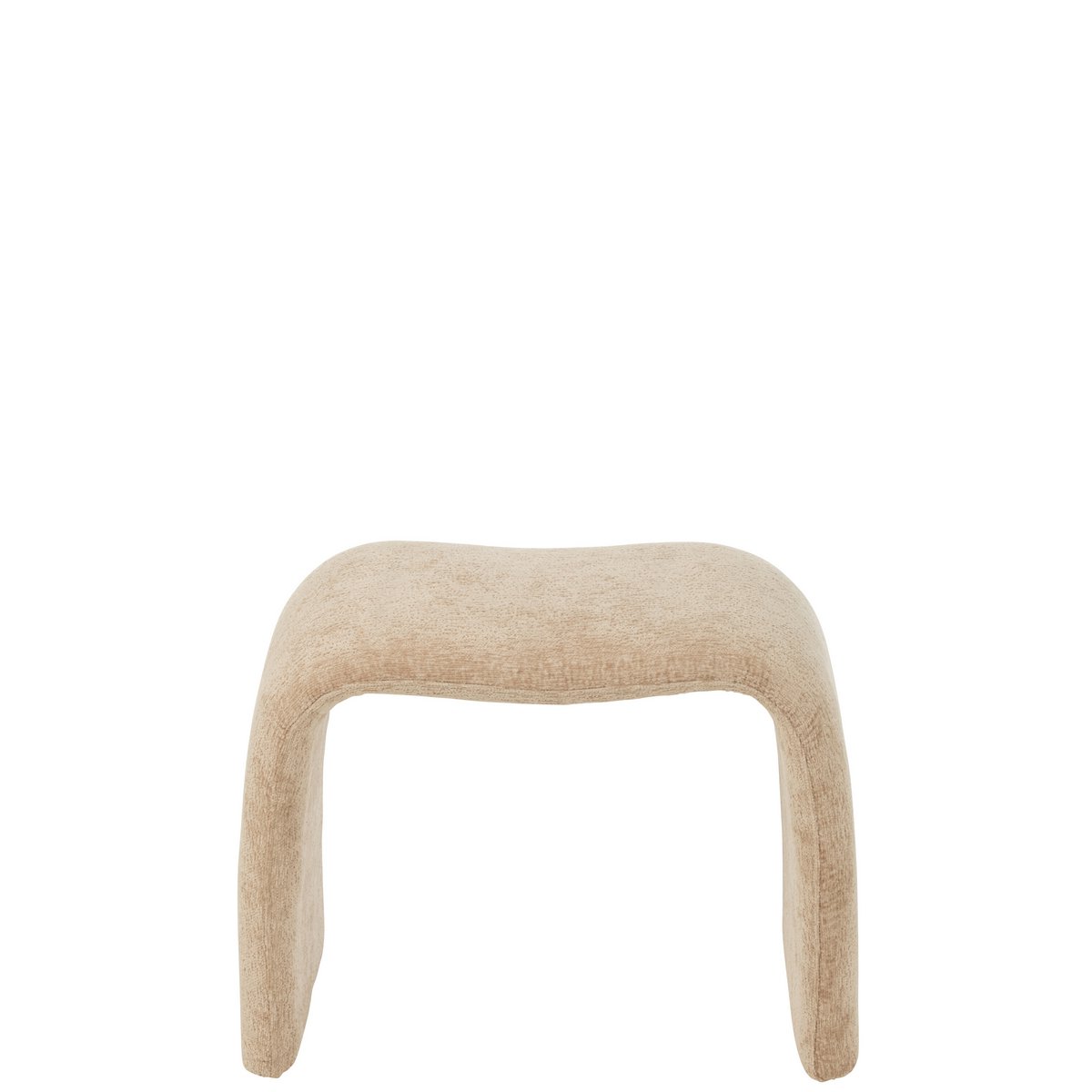 J-Line kruk N shape - textiel - beige