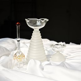 Kaarshouder | Theelichtje Diya Handgemaakt Messing | Glas