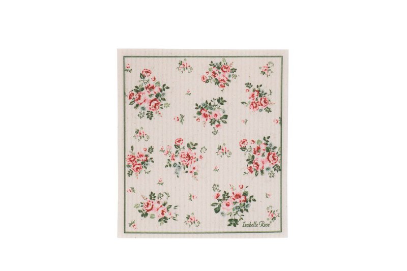 Torchon Lisa fleurs 17x20 cm Isabelle Rose