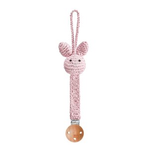 Schnullerclip Bunny - altrosa