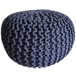 Knitted stool pouf Ø 45 H 30 cm cm seat pouf knitted floor cushion