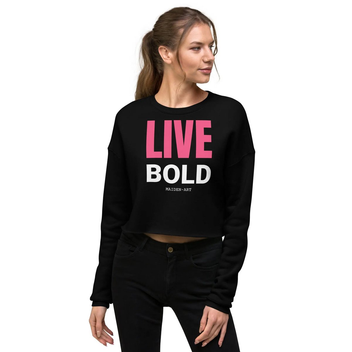 Live Bold Crop Sweatshirt - sweatshirt kvinder