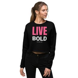 Live Bold Crop Sweatshirt - sweatshirt kvinder