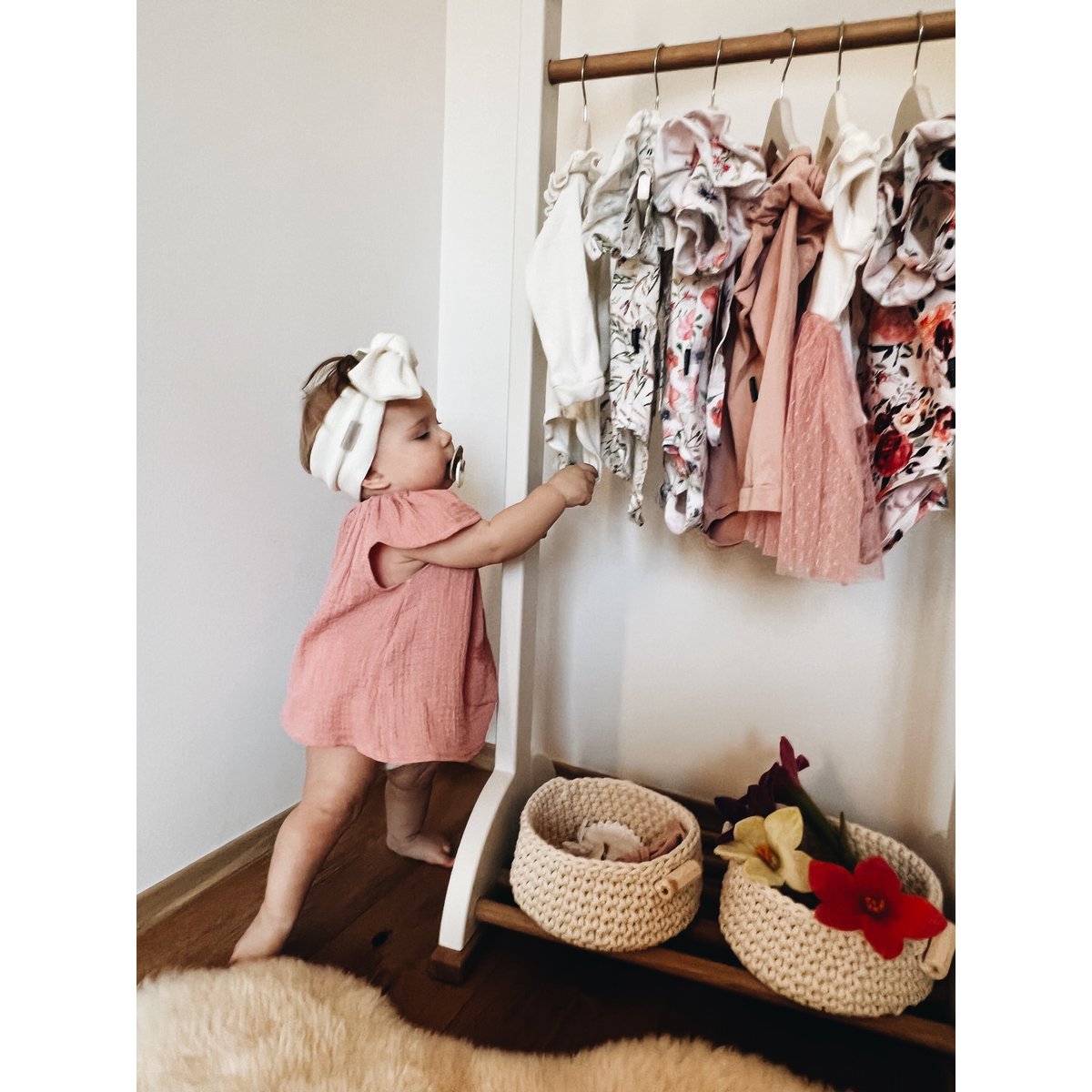 Roze engel mouw mousseline zomer top baby peuter