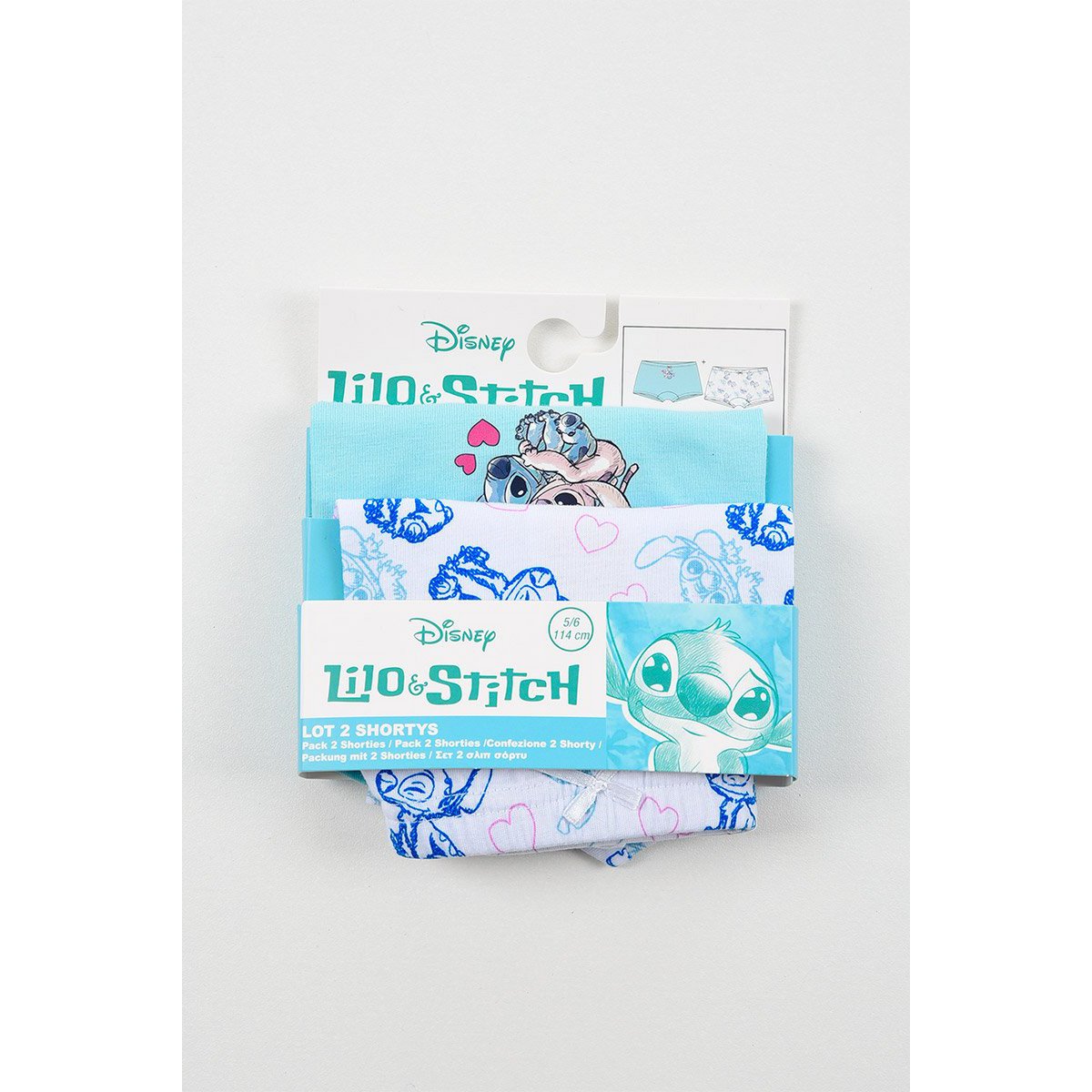 Lote de 30 Unidades | Pack 2 Pantalones Cortos Lilo Y Stitch Infantil | Productos con licencia oficial | Grupo CIUDAD SOL