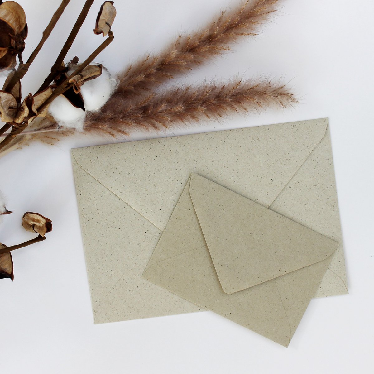 Envelop van graspapier, minikaart