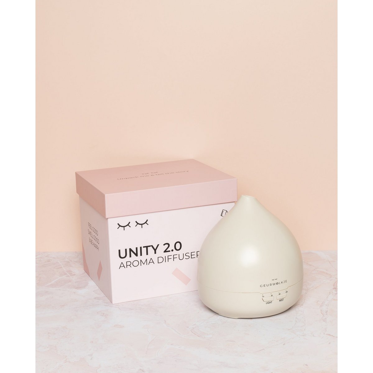 Unity 2.0 Geurwolkje® Diffuser - Warm Grey - 400 ml - Adviesprijs €49,95