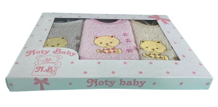 Lot de 3 bavoirs bébé brodés
