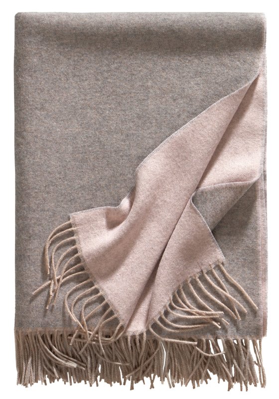 Plaid ALASSIO poudre d'argent