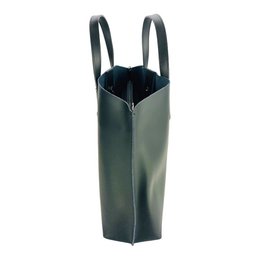 RB1024A | Damehåndtaske i ægte læder Fremstillet i Italien med aftagelig skulderrem. Stor indvendig aftagelig taske. Poleret gunmetal tilbehør - Sort farve - Mål: 48x31x11 cm