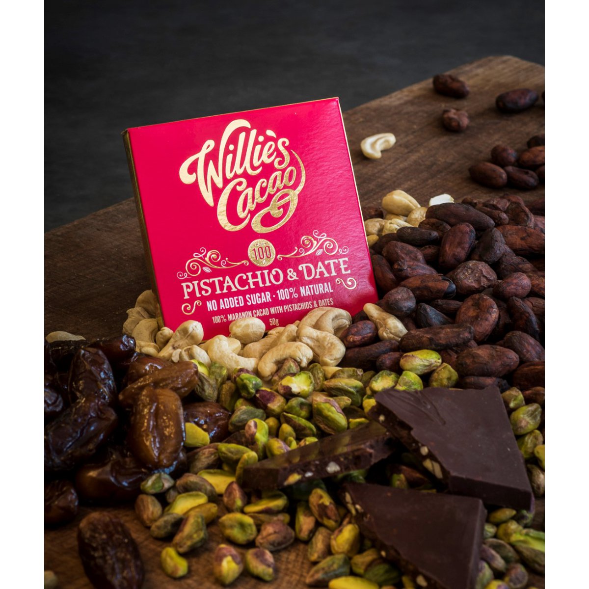 Pistachio & Date, Maranon, Peru (100% dark - no added sugar)