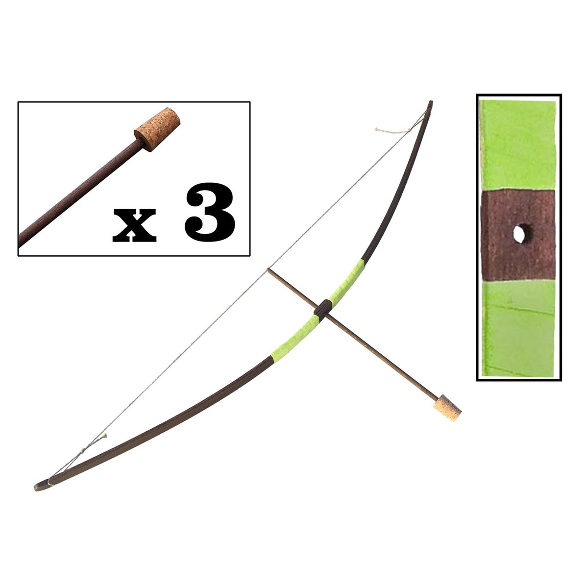 BOW RUSTIK + 3 ARROWS - ST454F