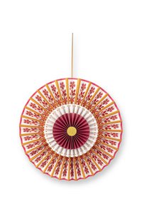 Rosette Paper Red 35cm